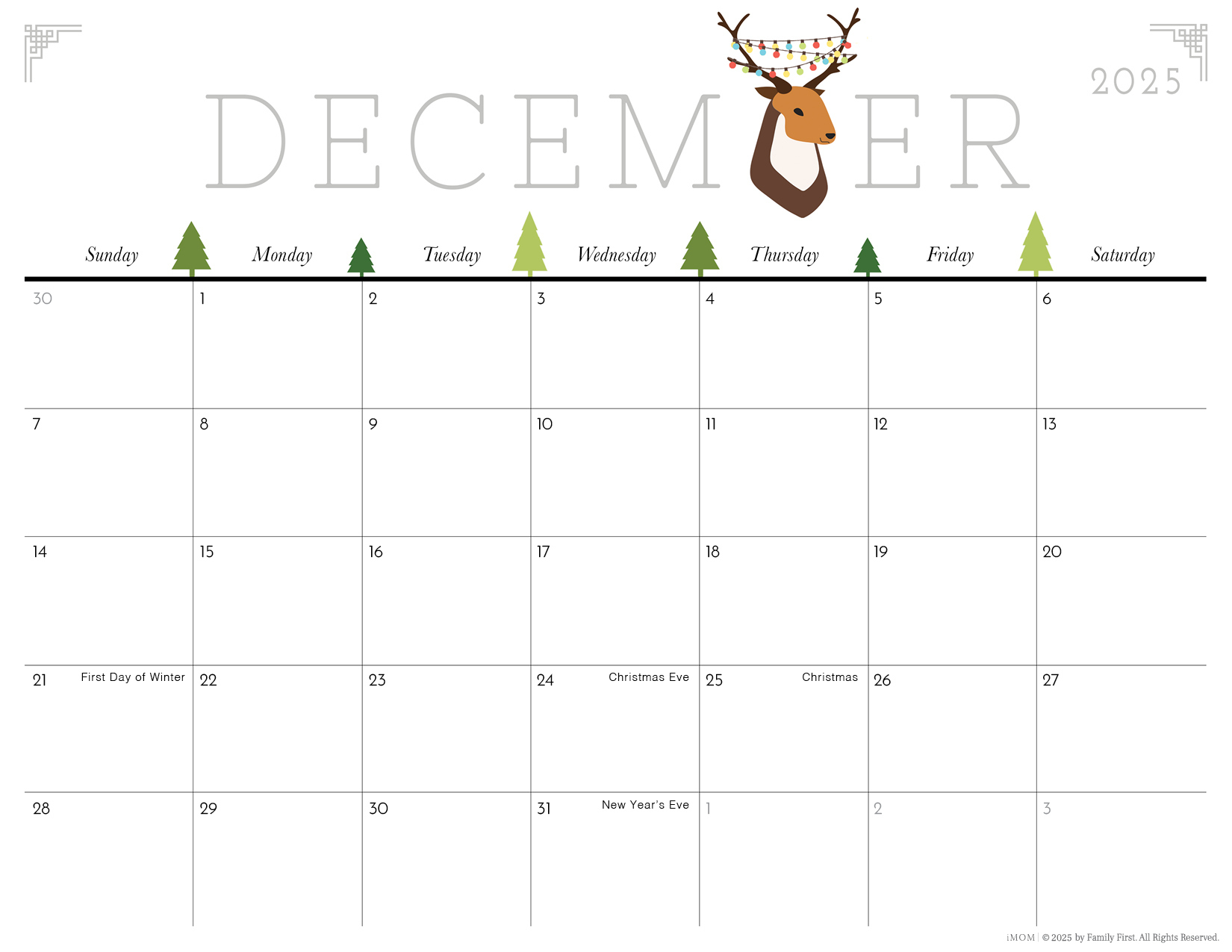 2025 Cute Printable Calendars For Moms - Imom throughout Imom Printable Calendar December 2025