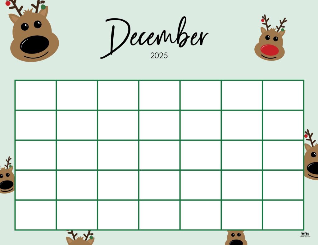 December 2025 Calendars - 107 Free Printables | Printabulls with Cute Printable December 2025 Calendar