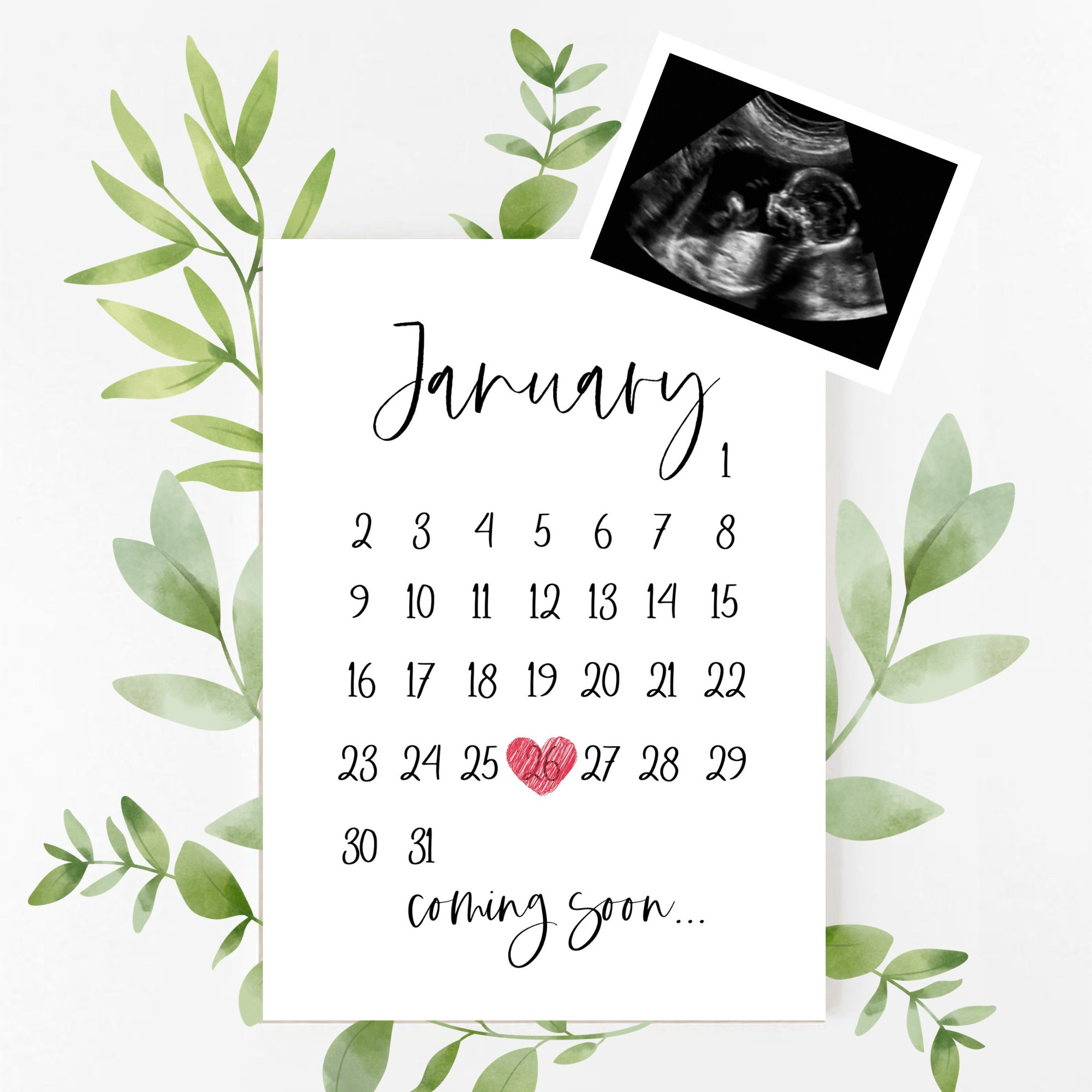 December 2025 Pregnancy Announcement Printable | December throughout Free Printable Pregnancy Announcement Calendar December 2025