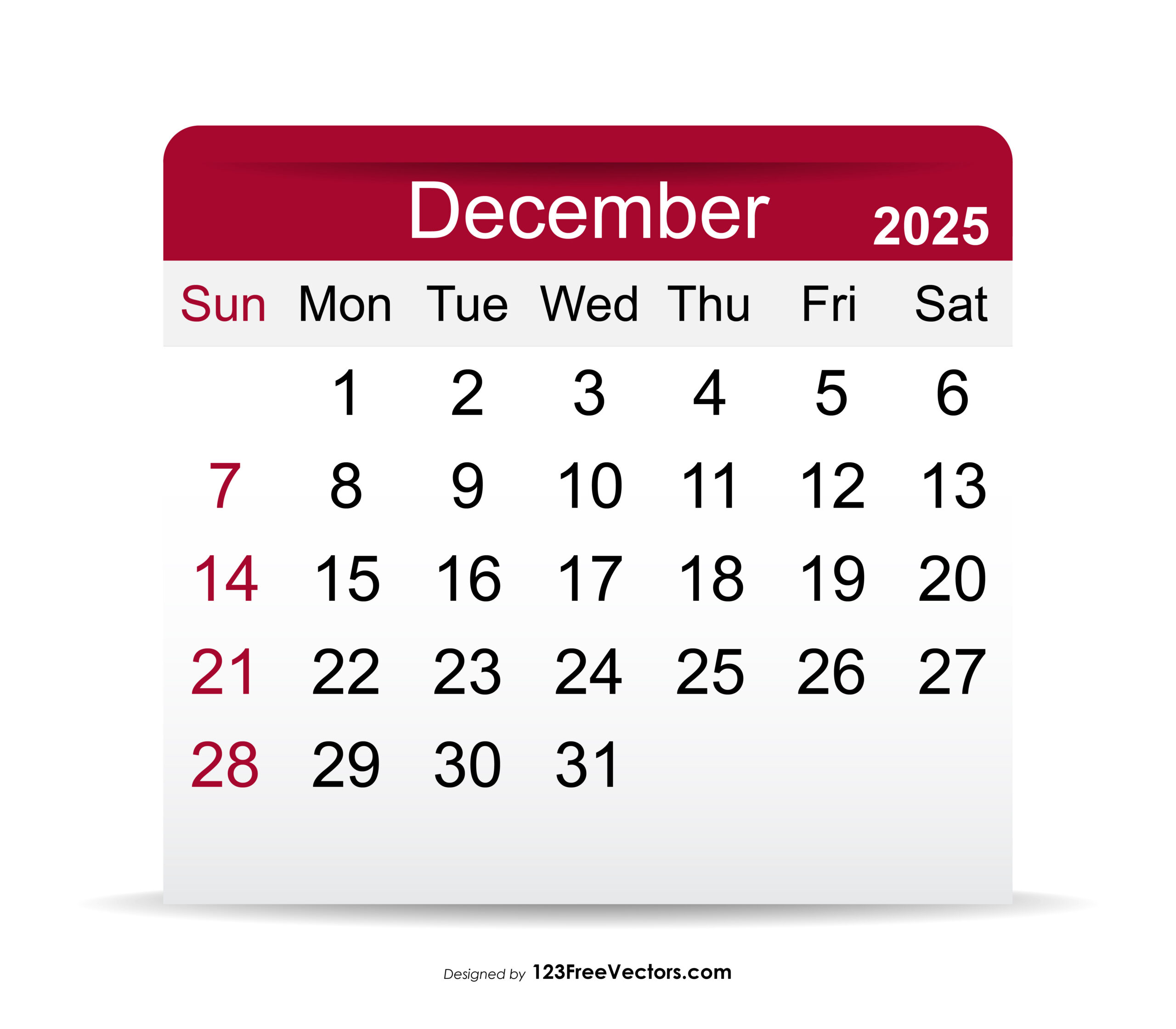 Free Download 2025 December Calendar intended for Calendar December 2025 2008 Printable