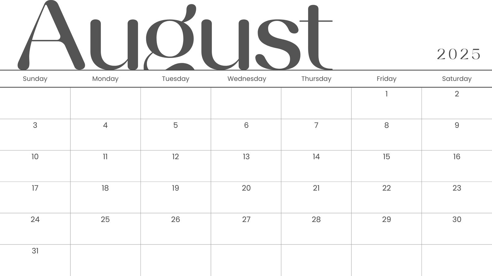 Free Printable August 2026 Calendar Templates | Canva intended for Printable Calendar August 2025 to December 2025